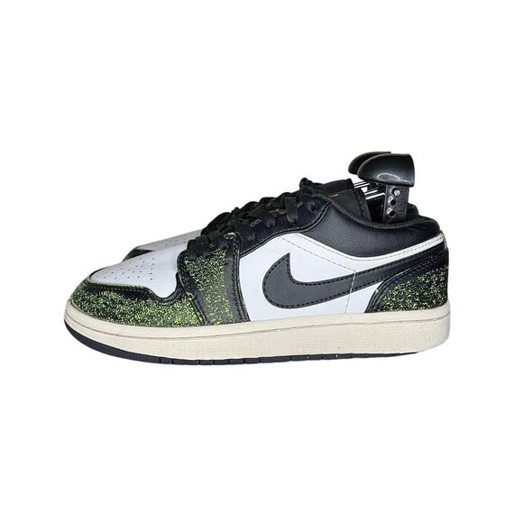 Jordan 1 Low Wear Away SE Grade School Electric Green Sneakers Size 4.5 - Picture 1 of 5
